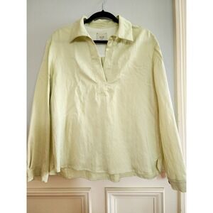 ALYSI Chocolat Luxury Brand Made in Italy Green Modal Blend Blouse Top Size 6